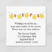 Wir haben die Weihnachtsbaumlichteinschlusskarte v Begleitkarte (Rückseite)