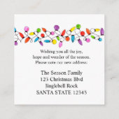 Wir haben die Weihnachtsbaumlichteinschlusskarte v Begleitkarte (Rückseite)