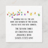 Wir haben die Weihnachtsbaumlichteinschlusskarte v Begleitkarte (Rückseite)