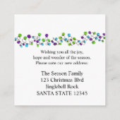 Wir haben die Weihnachtsbaumlichteinschlusskarte v Begleitkarte (Rückseite)