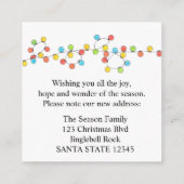 Wir haben die Weihnachtsbaumlichteinschlusskarte v Begleitkarte (Rückseite)