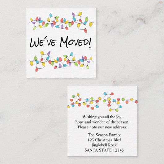 Wir haben die Weihnachtsbaumlichteinschlusskarte v Begleitkarte (Vorne/Hinten)