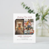 Wir haben die Weihnachtsfamilie 3 Fotos verschoben Ankündigungspostkarte (Stehend Vorderseite)