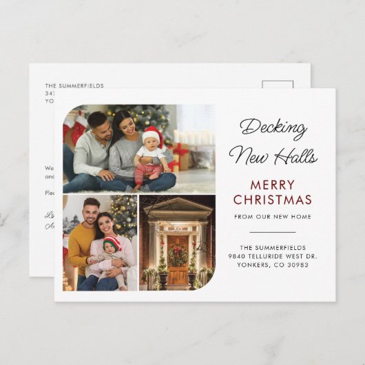 Wir haben die Weihnachtsfamilien verschoben, um Fo Ankündigungspostkarte (Vorne/Hinten)