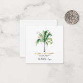 Wir haben die Weihnachtsfeiertage in Palmen versch Mitteilungskarte (Vorderseite/Rückseite Beispiel)