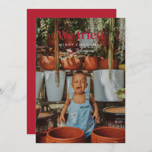 Wir haben die Weihnachtsfotokarte getestet Einladung