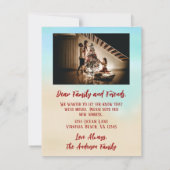 Wir haben die Weihnachtskarte für das Foto verscho (Rückseite)