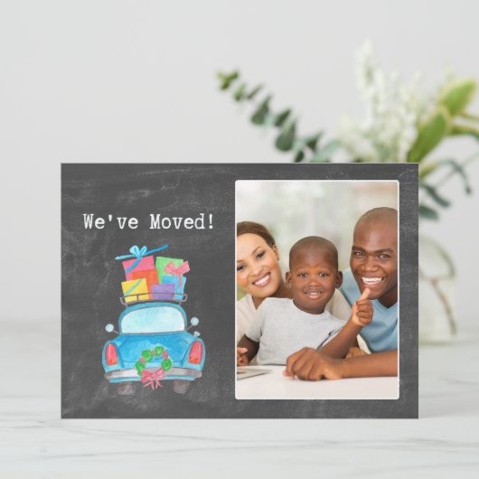 Wir haben die Weihnachtskartentafel in Aquarell ve Einladung (Stehend Vorderseite)