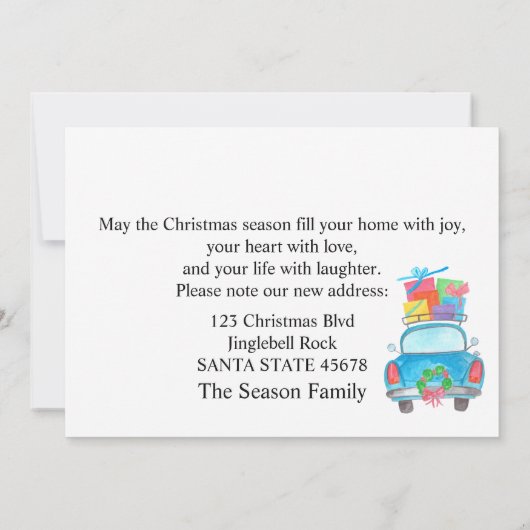 Wir haben die Weihnachtskartentafel in Aquarell ve Einladung (Rückseite)