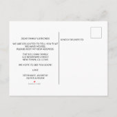 Wir haben die Wildblume bewegt Ankündigungspostkarte (Rückseite)