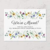 Wir haben die Wildblume bewegt Ankündigungspostkarte (Vorderseite)