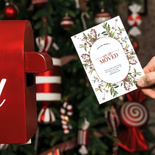 Wir haben die Winter Berry Ankündigung Postkarte v