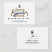 Wir haben die Zimmer verschoben Mitteilungskarte (Vorne/Hinten)