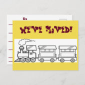 Wir haben die Zugkarte umgezogen Ankündigungspostkarte (Vorne/Hinten)