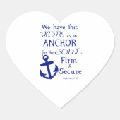 Wir haben diese Hoffnung... Herz-Aufkleber (Vorderseite)