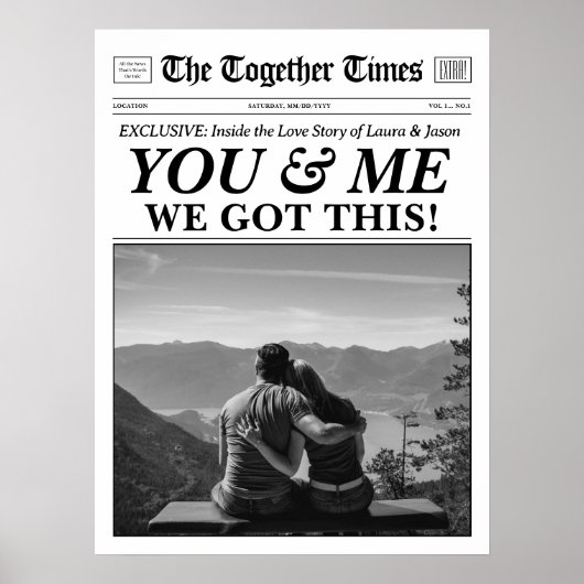 Wir haben diese Personalisierte Geschenkzeitung Go Poster (Vorne)