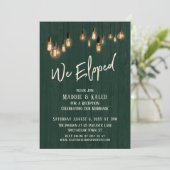 Wir haben dunkelgrüne, rustikale Holzleuchten entd Einladung (Stehend Vorderseite)