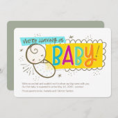 Wir haben ein Baby, eine Schwangerschaftsankündigu Ankündigung (Vorne/Hinten)