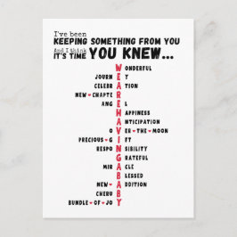 Wir haben ein Baby - Einzigartiges Baby-Reveal Postkarte