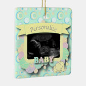 Wir haben ein Baby - Sonogramm mit DIY Text Keramikornament (Rechts)