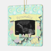 Wir haben ein Baby - Sonogramm mit DIY Text Keramikornament (Links)