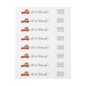 Wir haben ein handgezeichnetes Weihnachtsauto bewe (Bogen)