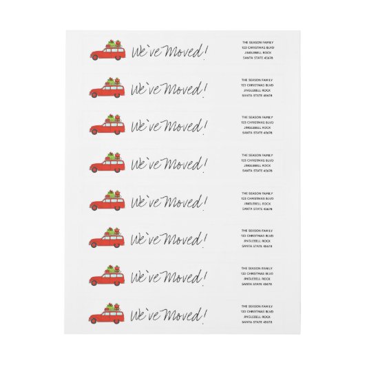 Wir haben ein handgezeichnetes Weihnachtsauto bewe (Bogen)