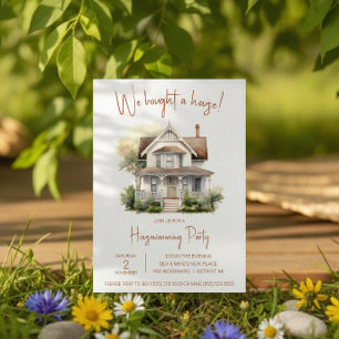 Wir haben ein Haus gekauft! Hübsche Aquarell-House Einladung