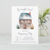 Wir haben ein Haus gekauft! Niedliche Wasserfarben Einladung (Stehend Vorderseite)