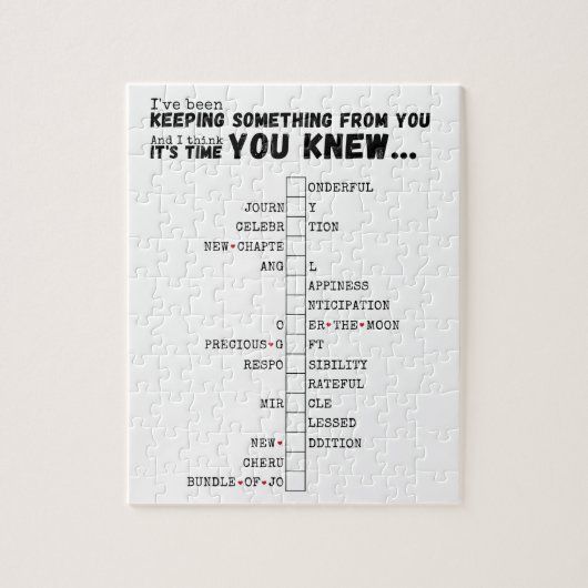 Wir haben ein kleines Puzzle - komplett und offen. (Vertikal)