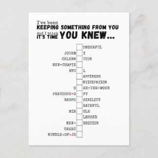 Wir haben ein kleines Puzzle - komplett und offen. Postkarte