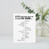 Wir haben ein kleines Puzzle - komplett und offen. Postkarte (Stehend Vorderseite)