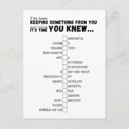 Wir haben ein kleines Puzzle - komplett und offen. Postkarte