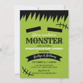 Wir haben ein Monster erschaffen | Halloween-Kinde Einladung (Vorderseite)