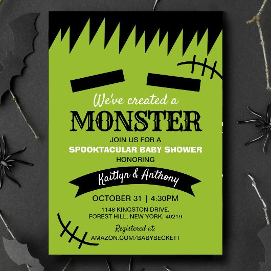 Wir haben ein Monster erschaffen | Halloween-Kinde Einladung