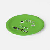 "Wir haben ein Monster geschaffen" Halloween-Kinde Pappteller (Schrägansicht)