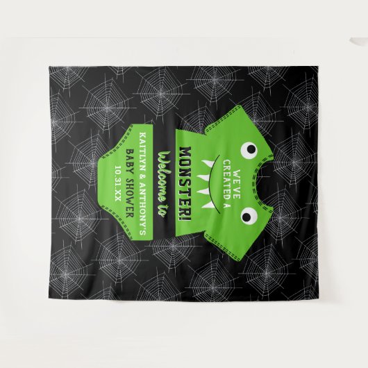 "Wir haben ein Monster geschaffen" Halloween-Kinde Wandteppich (Vorderseite (Horizontal))