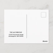 Wir haben ein neues Zuhause Minnesota Rustikales B Postkarte (Rückseite)