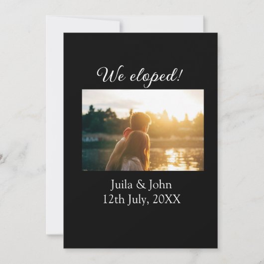 Wir haben ein Paar Namen Stadt hinzufügen, Datum g Ankündigung (Vorderseite)