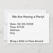 Wir haben ein Party für die individuelle Einladung (Rückseite)