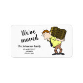 Wir haben eine Adressenänderung vorgenommen Adressaufkleber (Vorne)