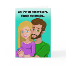 Wir haben eine Baby-Grußkarte