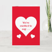 Wir haben eine Baby-Schwangerschaftskarte Karte (Vorderseite)