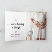 Wir haben eine Baby-Schwangerschaftskarte Karte (Innenseite)