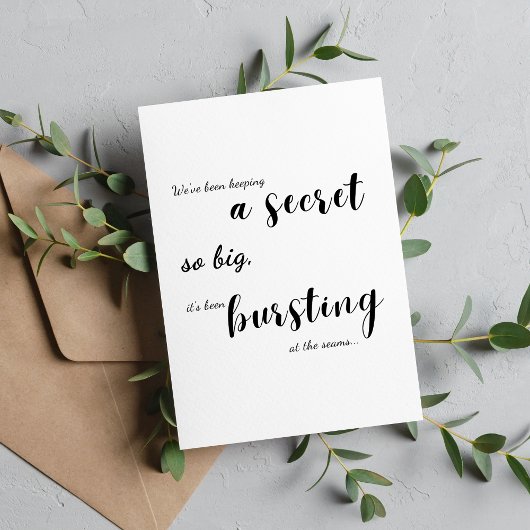 Wir haben eine Babykarte Karte