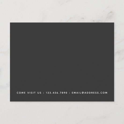 Wir haben eine einfache Ankündigung per Postkarte  (Rückseite)