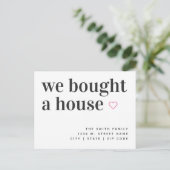 Wir haben eine einfache Ankündigung per Postkarte  (Stehend Vorderseite)