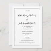 Wir haben eine einfache Heiratsankündigung mit Dat Einladung (Rückseite)