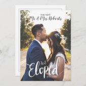 Wir haben eine einfache Heiratsankündigung mit Dat Einladung (Vorne/Hinten)