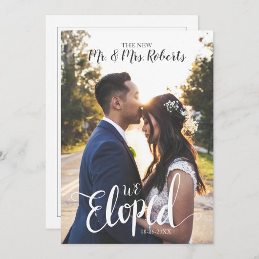 Wir haben eine einfache Heiratsankündigung mit Dat Einladung (Vorne/Hinten)